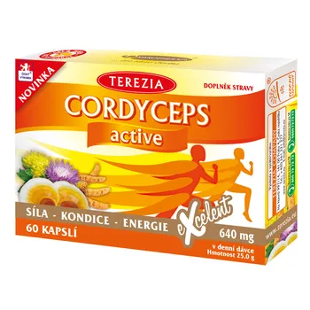 Přírodní produkt Terezia Company Cordyceps Active 640 mg 60 cps.