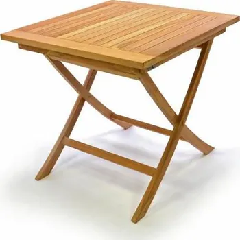 Zahradní stůl Divero zahradní stůl 80 x 80 cm týkové dřevo