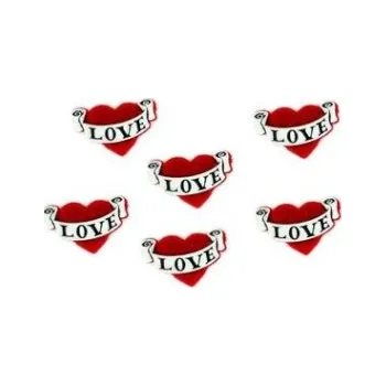 Náramek Ozdobné knoflíky Love Hearts