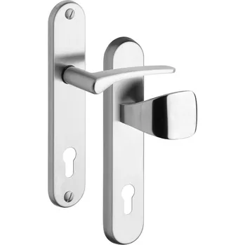 Dveřní kování ROSTEX Bezpečnostní kování BK 802/O IDEAL Rozteč: 92 mm, Povrch: Nerez chrom (0100)