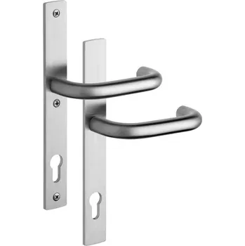 Dveřní kování ROSTEX dveřní kování 850 BRAVO (nerez) Provedení: PZ LI (klika levá/klika pro FAB), Rozteč: 90 mm