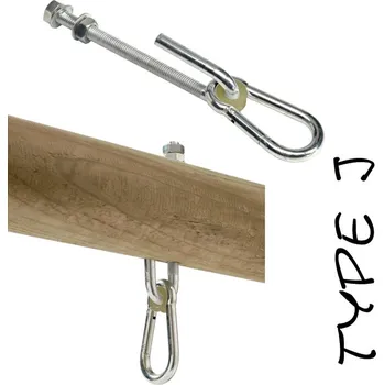 Hra na zahradu KBT Houpačkový hák šroub/matka O140 mm M12 typ J