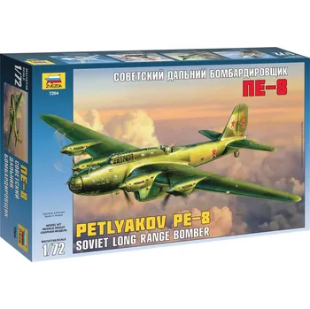 Plastikový model Zvezda Pe-8 Soviet Long-Range Heavy Bomber WWII 1:72