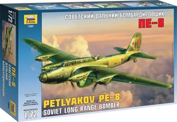 Plastikový model Zvezda Pe-8 Soviet Long-Range Heavy Bomber WWII 1:72