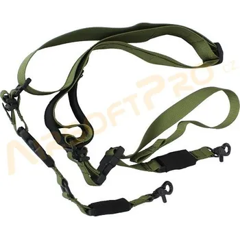 Sportovní střelba EmersonGear Dvoubodový pružný popruh Urben - Olivový