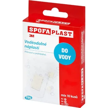 Náplast 3M Spofaplast 190 Voděodolné náplasti různé velikosti 10 ks