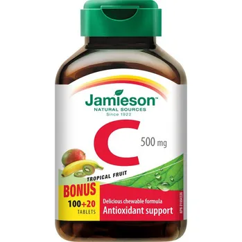 Jamieson Vitamín C 500 mg tropické ovoce 120 tbl.