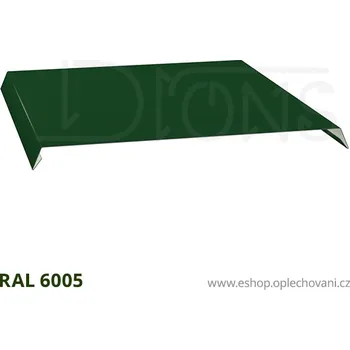 Střešní lemovaní Oplechování atiky kónické rš 380 tmavě zelená (šíře 300)