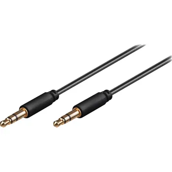 Audio kabel kabel PROPOJOVACÍ JACK-JACK 0.5m GOLD, ZLACENÝ, SLIM konektory
