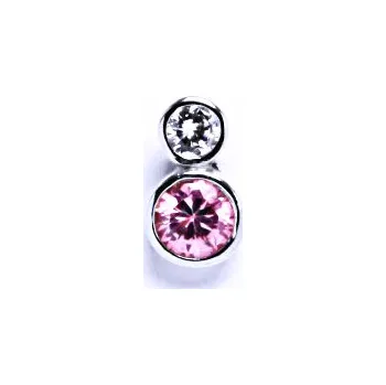 Přívěsek Stříbrné přívěsky se zirkony VP130 B.Z.+pink