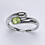 Stříbrný prsten s přírodním olivínem 5 x 4 mm, VR 289