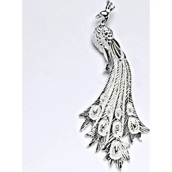 Přívěsek Stříbrný přívěsek, páv, přívěsek ze stříbra, P 998