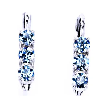 Náušnice Náušnice krystal Swarovski akvamarín NK 1323