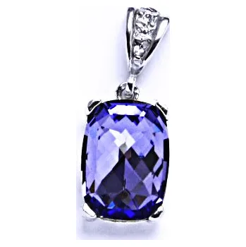 Přívěsek Stříbrný přívěsek s krystalem Swarovski tanzanit, P 1283