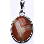 Stříbrný přívěsek, přírodní karneol, přívěšek s karneolem, P 1493