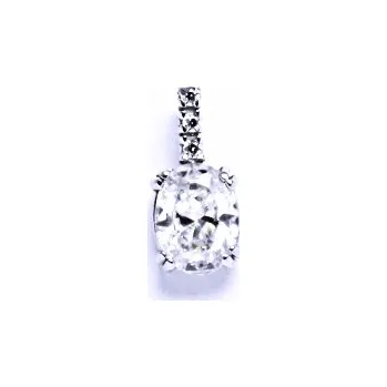 Šperk Stříbrný přívěsek , čiré zirkony - VP 31 (zirkon 8x6 mm)