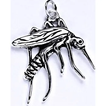 Přívěsek Stříbrný přívěsek s patinou, komár, přívěšek ze stříbra, P 984