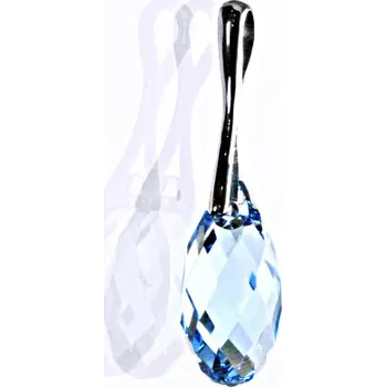 Přívěsek Stříbrný přívěšek se Swarovski krystalem akvamarín 17 mm, P 1295