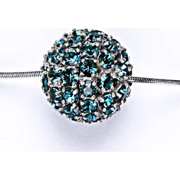 Přívěsek Koule se Swarovski krystalem celo stříbrná 16.5 mm blue zirkon přívěsek stříbrný P 1338