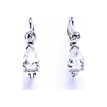 Náušnice Stříbrné naušnice s čirými zirkony - VE 144