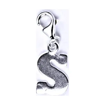 Přívěsek Stříbrný přívěšek písmenko S na karabince, P 904
