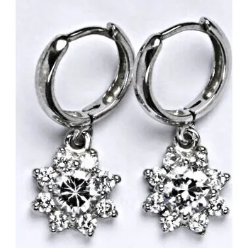 Náušnice Stříbrné náušnice s čirými zirkony,náušnice ze stříbra, VE 170/VP135