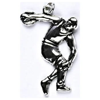 Přívěsek Stříbrný přívěsek, diskař s patinou, přívěsek ze stříbra, P 238