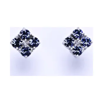 Náušnice Náušnice stříbrné s krystaly Swarovski Light Saphire,NŠ 1324