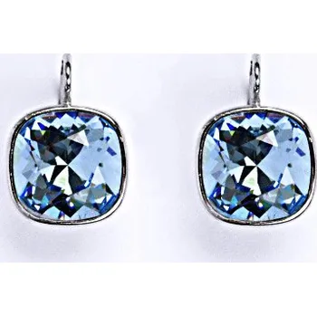 Náušnice Stříbrné náušnice se Swarovski krystalem akvamarin, NK 1375