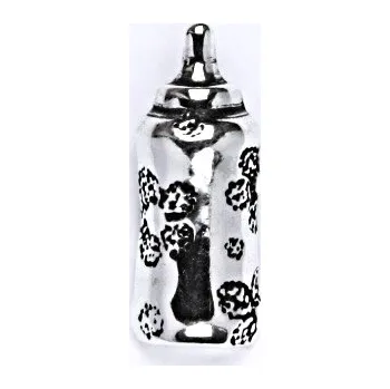 Přívěsek Stříbrný přívěšek kojenecká láhev s patinou, přívěsek dětská lahvička P 170