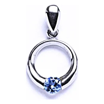 Přívěsek Stříbrné přívěsky se zirkony VP 46 Akvamarin