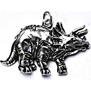 Přívěsek Stříbrný přívěšek s patinou, dinosaurus, přívěsek ze stříbra, dinosaur P 182