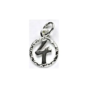 Přívěsek Stříbrný přívěsek, čtyřka, přívěsek ze stříbra, přívěšek, P 278