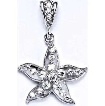 Přívěsek Stříbrný přívěšek s čirými zirkony, hvězdice, P 1424/2