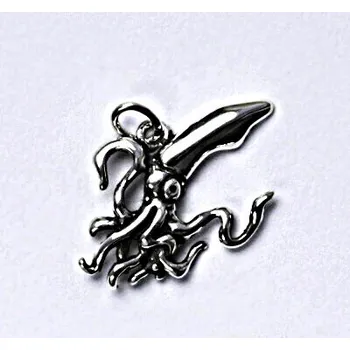 Přívěsek Stříbrný přívěšek s patinou,krakatice, hlavonožec, přívěsek ze stříbra P 195