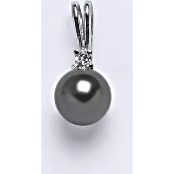 Přívěsek Stříbrný přívěšek Swarovski perla dark gray P 1207A