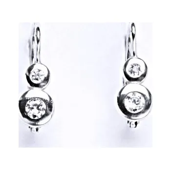 Náušnice Stříbrné náušnice s čirým zirkonem NK 1122