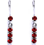 Stříbrné náušnice se Swarovski krystalem light siam NK 1323V