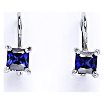 Náušnice Náušnice ze stříbra se syntetickým spinelem NK 1370 5x5 mm