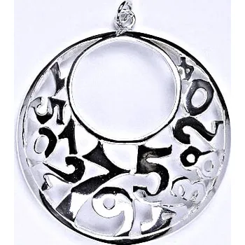 Přívěsek Stříbrný přívěsek, číslice, přívěšek ze stříbra, P 992