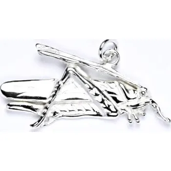 Přívěsek Stříbrný přívěšek luční kobylka, přívěsek saranče P 166