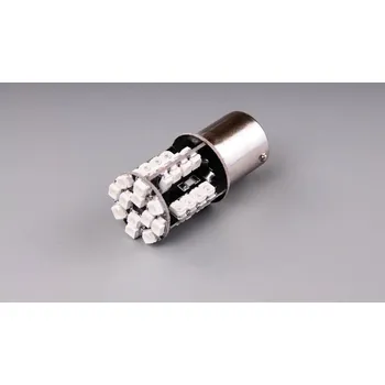 Autožárovka žárovka LED 12V 21W BA15s žlutá CANBUS 44xLED 1210