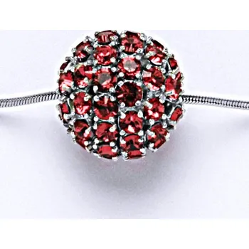 Přívěsek Stříbrný přívěšek koule se Swarovski krystalem indian pink P 1338