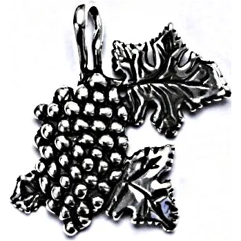 Přívěsek Stříbrný přívěšek, hroznové víno, přívěsek ze stříbra s patinou P 175