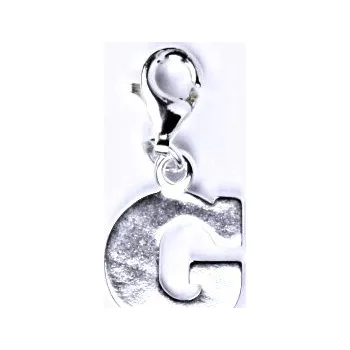 Přívěsek Stříbrný přívěšek písmenko G na karabince, P 904