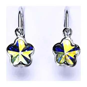 Náušnice Stříbrné náušnice s krystalem Swarovski (barva AB crystal), NK 1297