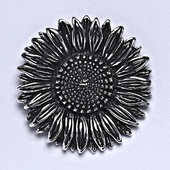 Přívěsek Stříbrný přívěšek slunečnice s patinou, přívěšek slunečnice s patinou P 151