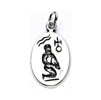 Přívěsek Stříbrný přívěšek s patinou,znamení zvěrokruhu,vodnář,přívěsek ze stříbra, P 902