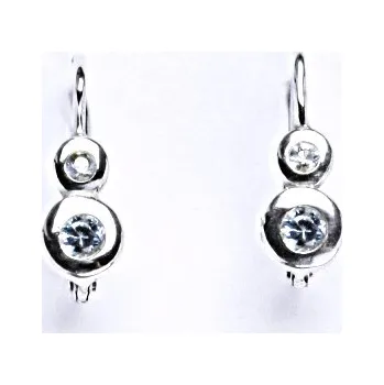 Náušnice Stříbrné náušnice s akvamarínem NK 1122 AA