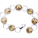 Stříbrný náramek s krystaly Swarovski Rivoli (Colorado topaz)R 1188